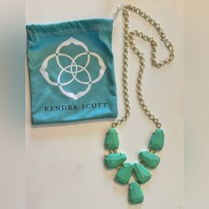 Kendra Scott turquoise and gold Harlow statement necklace
